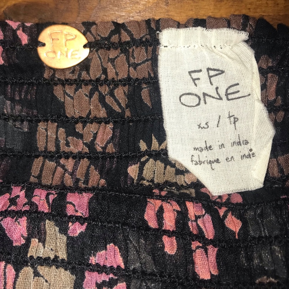FP One Smocked Floral Tiered Ruffle Mini Skort - Picture 6 of 7
